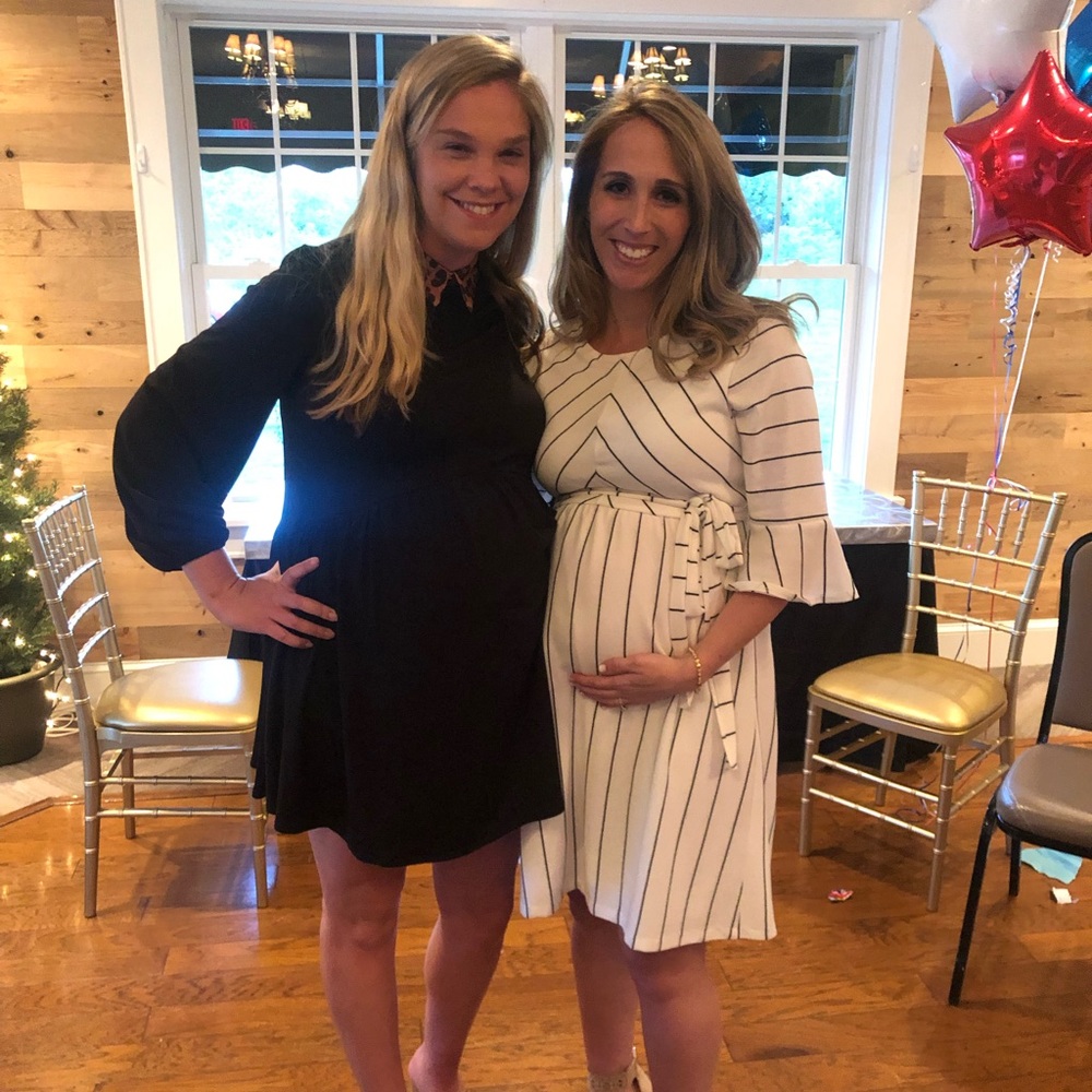 Pink blush maternity dress